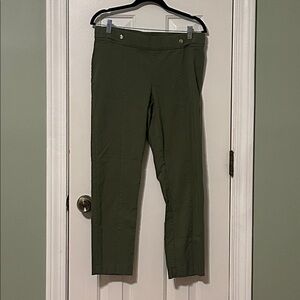 Rafaella Women's Straight Leg Pants in Olive Large